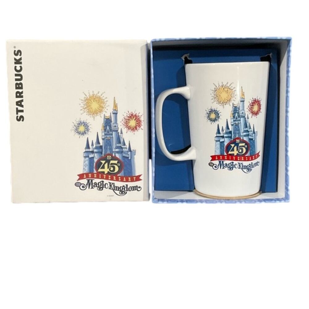 Starbucks Collectible Magic Kingdom 45th Anniversary Mug White NIB